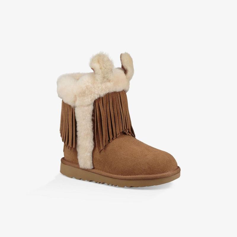 Bottes UGG Darlala Classic II Fille Marron Soldes 294LWMQV